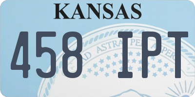 KS license plate 458IPT