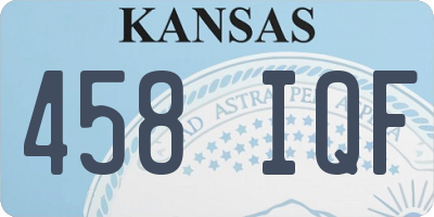 KS license plate 458IQF