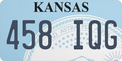 KS license plate 458IQG