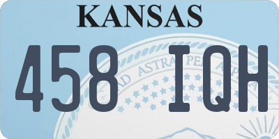 KS license plate 458IQH