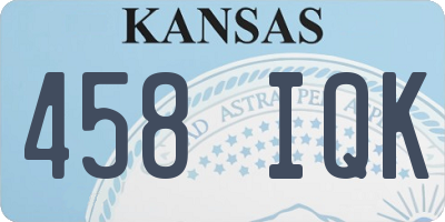 KS license plate 458IQK