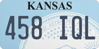 KS license plate 458IQL
