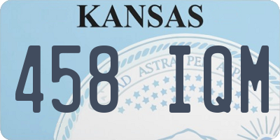 KS license plate 458IQM