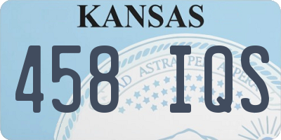 KS license plate 458IQS