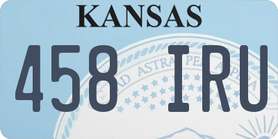 KS license plate 458IRU