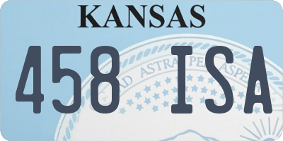 KS license plate 458ISA