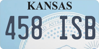KS license plate 458ISB