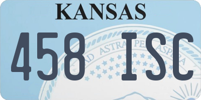KS license plate 458ISC