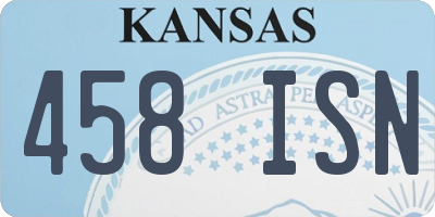 KS license plate 458ISN
