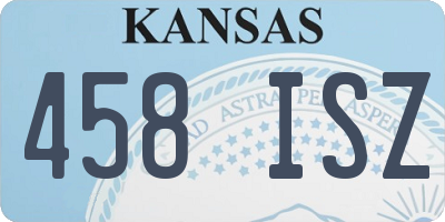 KS license plate 458ISZ