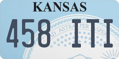 KS license plate 458ITI