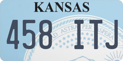 KS license plate 458ITJ