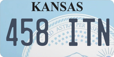 KS license plate 458ITN