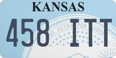 KS license plate 458ITT