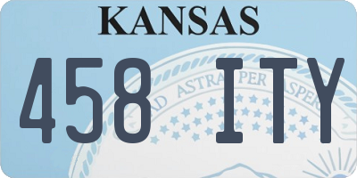 KS license plate 458ITY