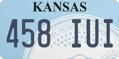 KS license plate 458IUI
