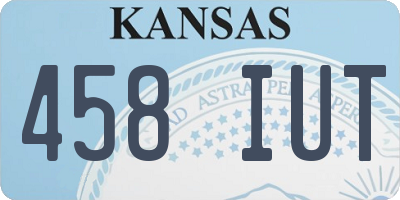 KS license plate 458IUT