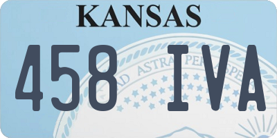 KS license plate 458IVA