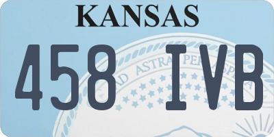 KS license plate 458IVB