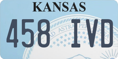 KS license plate 458IVD
