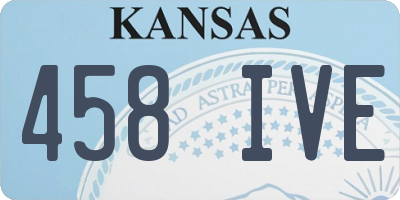 KS license plate 458IVE