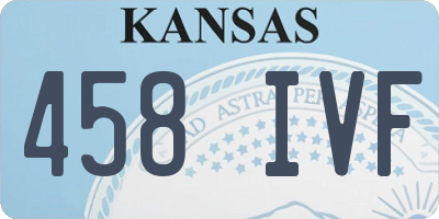 KS license plate 458IVF