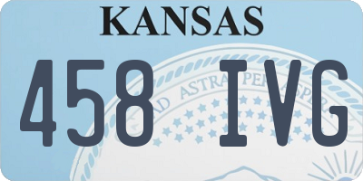 KS license plate 458IVG