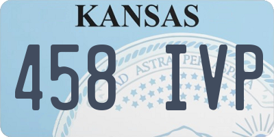 KS license plate 458IVP