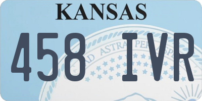 KS license plate 458IVR