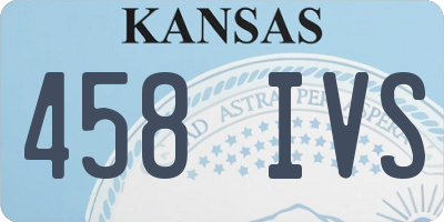 KS license plate 458IVS