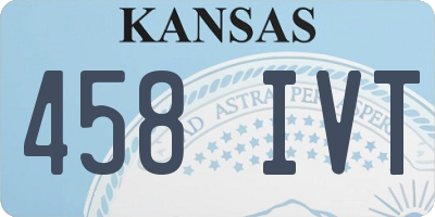 KS license plate 458IVT