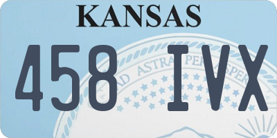 KS license plate 458IVX