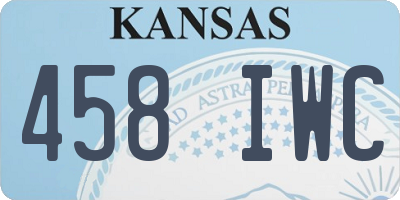 KS license plate 458IWC