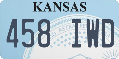 KS license plate 458IWD