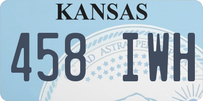 KS license plate 458IWH
