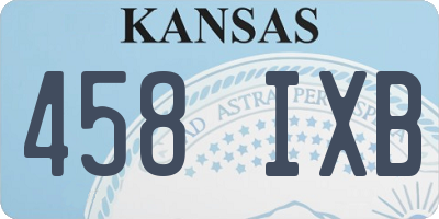 KS license plate 458IXB