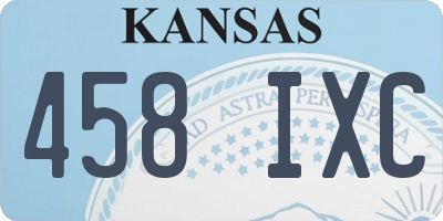 KS license plate 458IXC