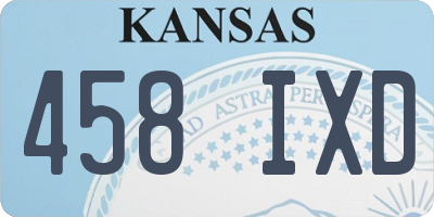 KS license plate 458IXD