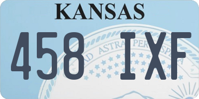 KS license plate 458IXF