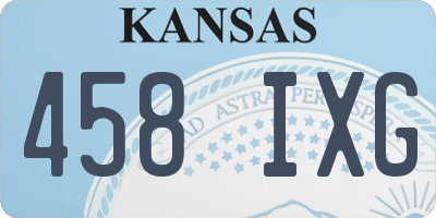 KS license plate 458IXG