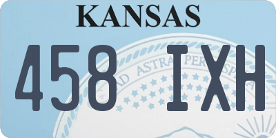 KS license plate 458IXH
