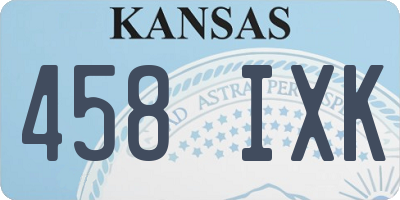 KS license plate 458IXK