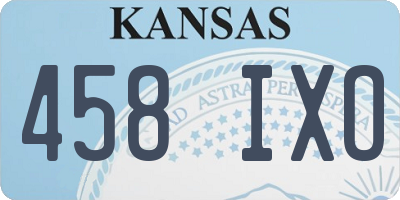KS license plate 458IXO