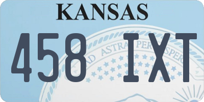 KS license plate 458IXT