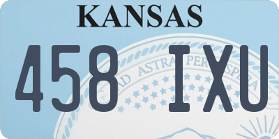 KS license plate 458IXU