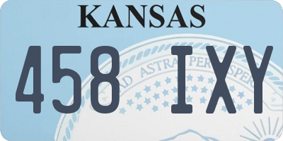 KS license plate 458IXY