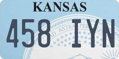 KS license plate 458IYN