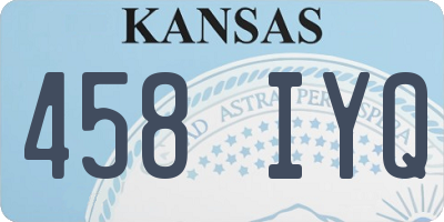 KS license plate 458IYQ