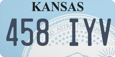 KS license plate 458IYV