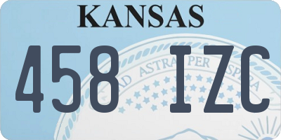 KS license plate 458IZC